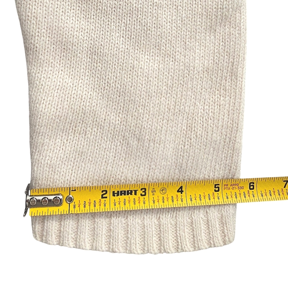 RAFAELLA Ivory Cream Angora Lambswool  Blend 3/4 Sleeve Cowl Neck Sweater XL - Picture 9 of 11